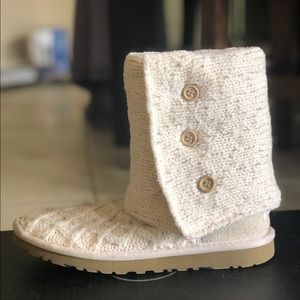 UGG Lattice Cardy Boots in Cream